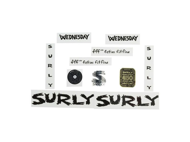 SURLY Wednesday Decal Kit Black click to zoom image