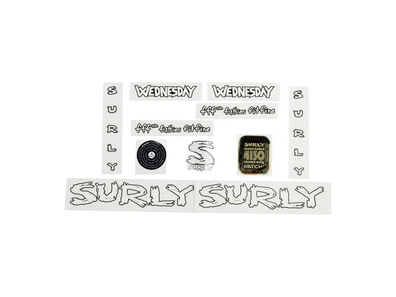 SURLY Wednesday Decal Kit White click to zoom image