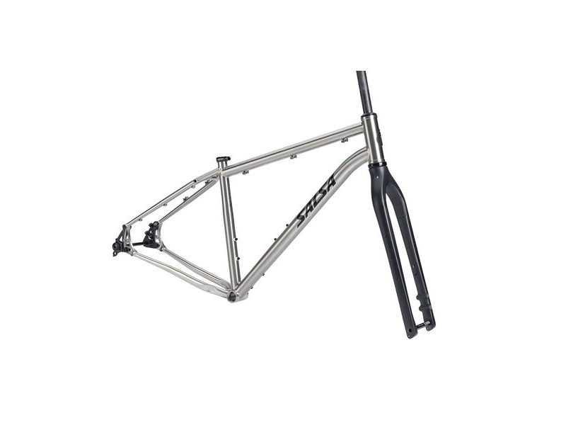 SALSA Fargo Ti 29" Titanium Drop Bar MTB inc Carbon fork Brushed Titanium click to zoom image
