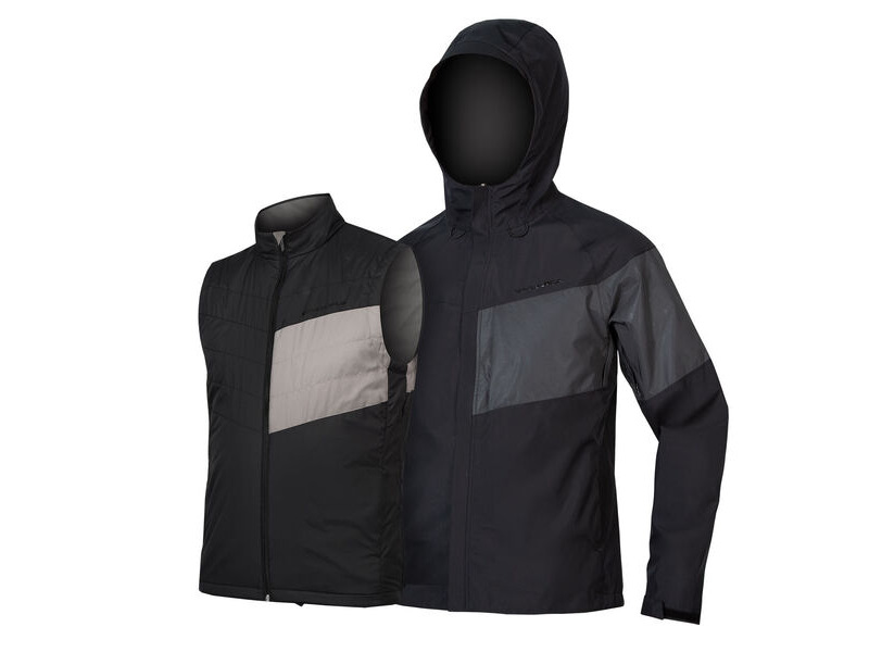 ENDURA Urban Luminite 3 in 1 Jacket II Black click to zoom image