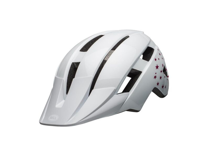 Bell Sidetrack II Youth Helmet Stars Gloss White Unisize 50-57cm click to zoom image